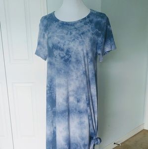 Lularoe Tie Dye Carly UNICORN Blue Size L